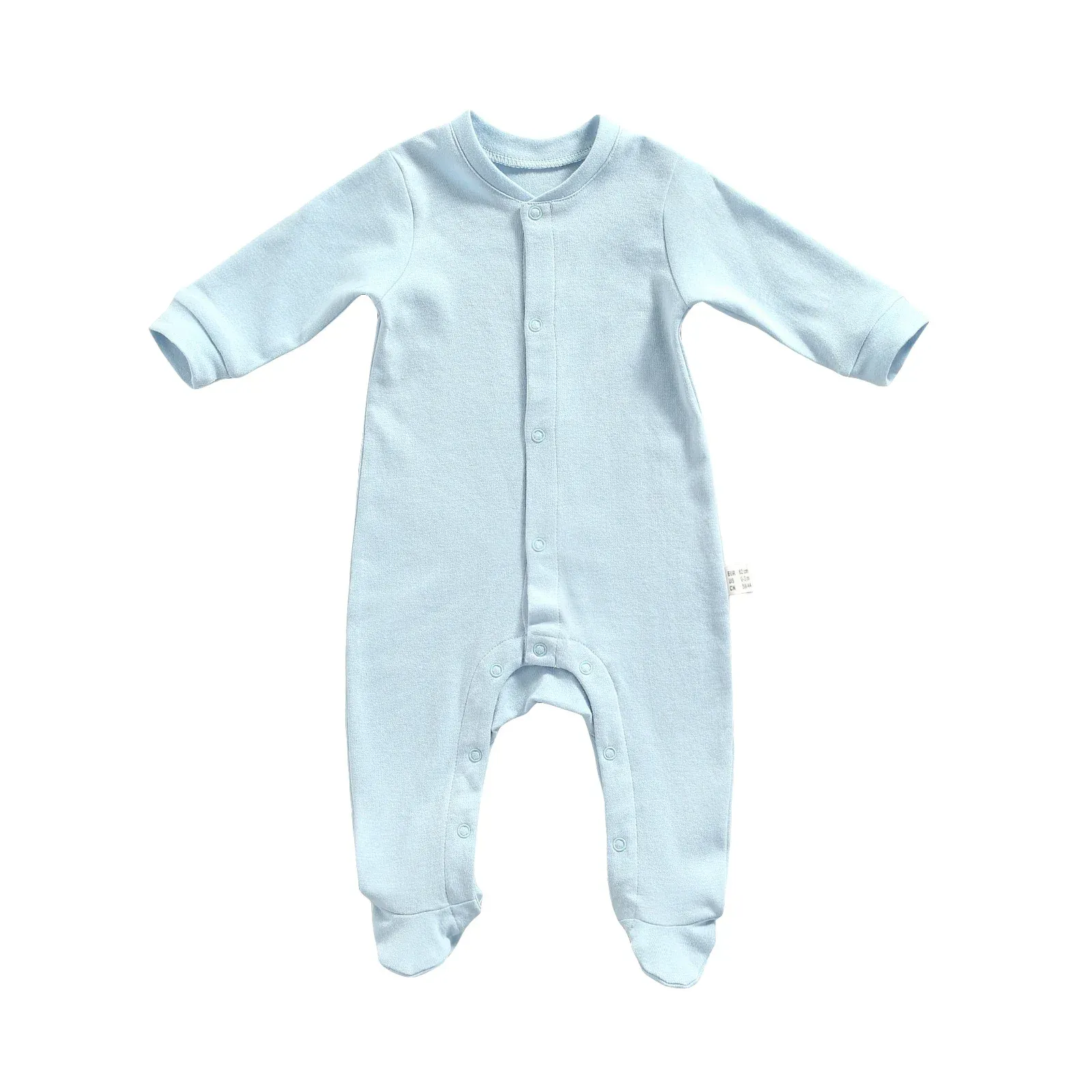 Één-stuks 012m pasgeboren baby babymeisjes jongens footies lange mouw stevige jumpsuits lente herfst pudcoco voet cover soft foofits