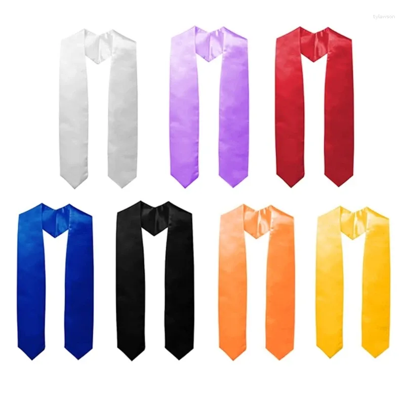 Scarves Y166 Graduation Plain Stole Angled End Teens College Ceremony Scarf