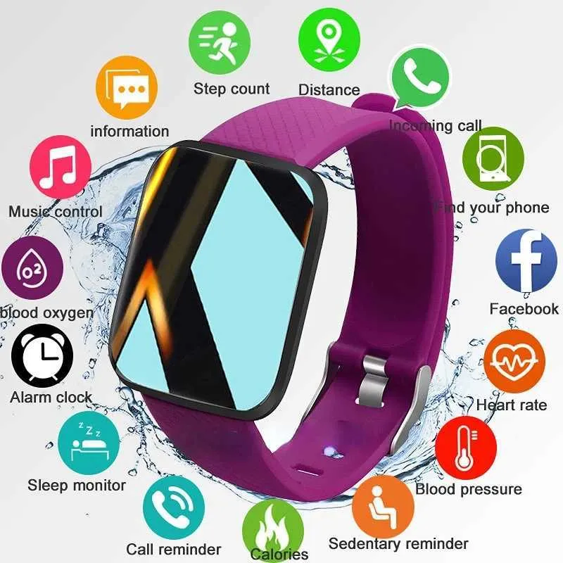 Montre-bracelets Smart Watch Sports Edition Men Pression artérielle Smartwatch Smartwatch Femmes Heart Monitor Monitor Fitness Tracker pour Android 240423