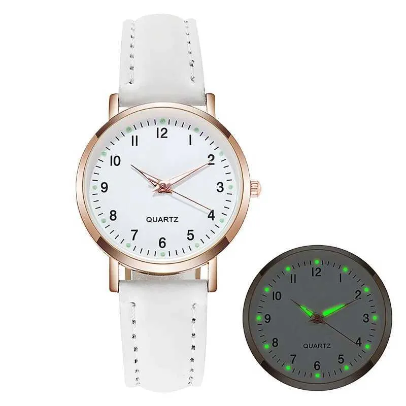 Relógios de luxo para mulheres, luminosa retro relógio retro feminino, luminoso Belt Back Light Quartz Wristwatches Montre Femme 240423