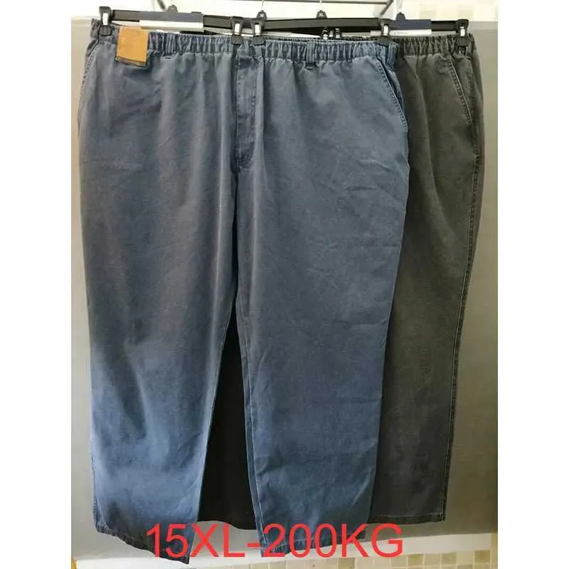 Jeans para hombres 15xl 200 kg de primavera Autumn Men Jeans de gran tamaño Pantalones de mezclilla
