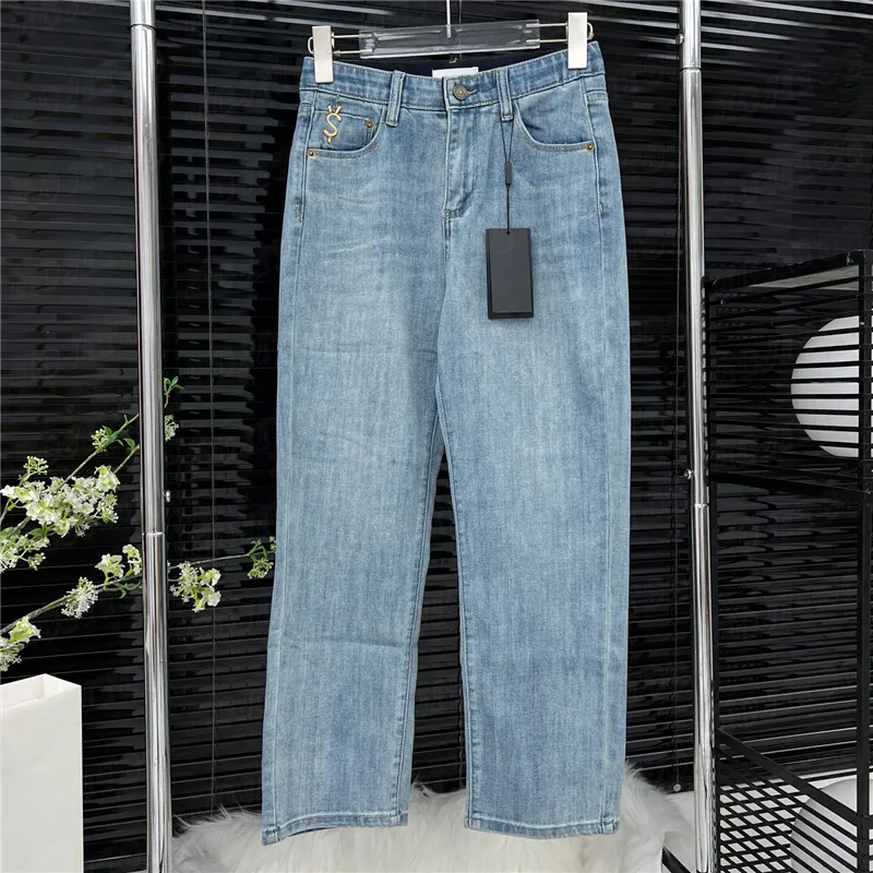 Значок письма джинсовые брюки Джинсы для женщин дизайнеры модные брюки Hiphop High Street Bunders одежда