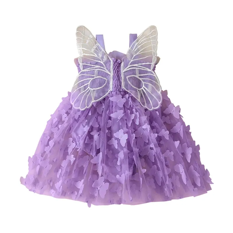 Einszene Neugeborenes Kleinkind Baby Mädchen Strampler Kleid Outfit ärmellose Schmetterling Tüll Strampler Jumpsuits Tutu Kleid Sommerkleidung 024m