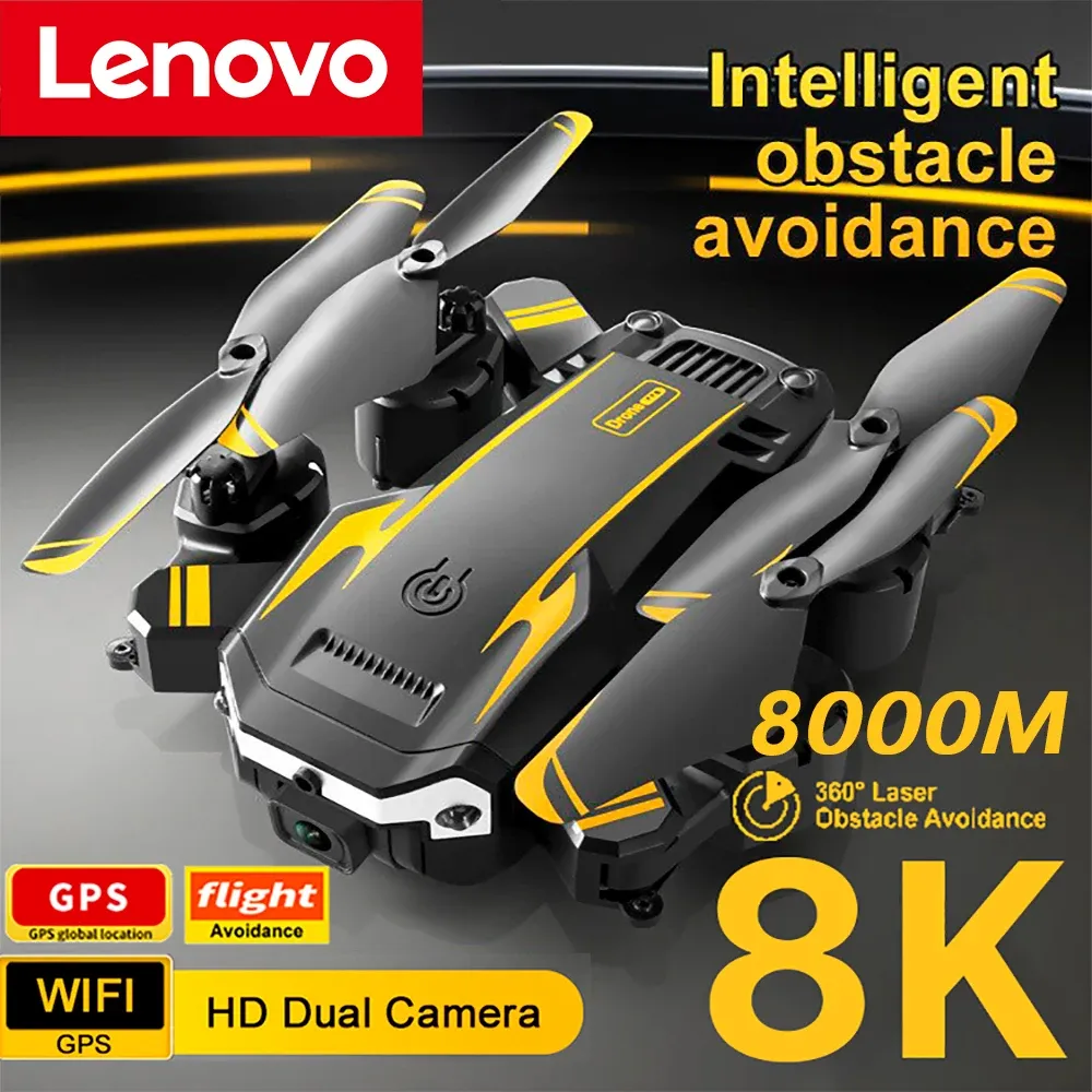 Drony Lenovo G6Pro Drone GPS 8K 5G Profesjonalne HD Fotografia lotnicza DualCamera Unikanie Helikopter Fourrotor 8000M
