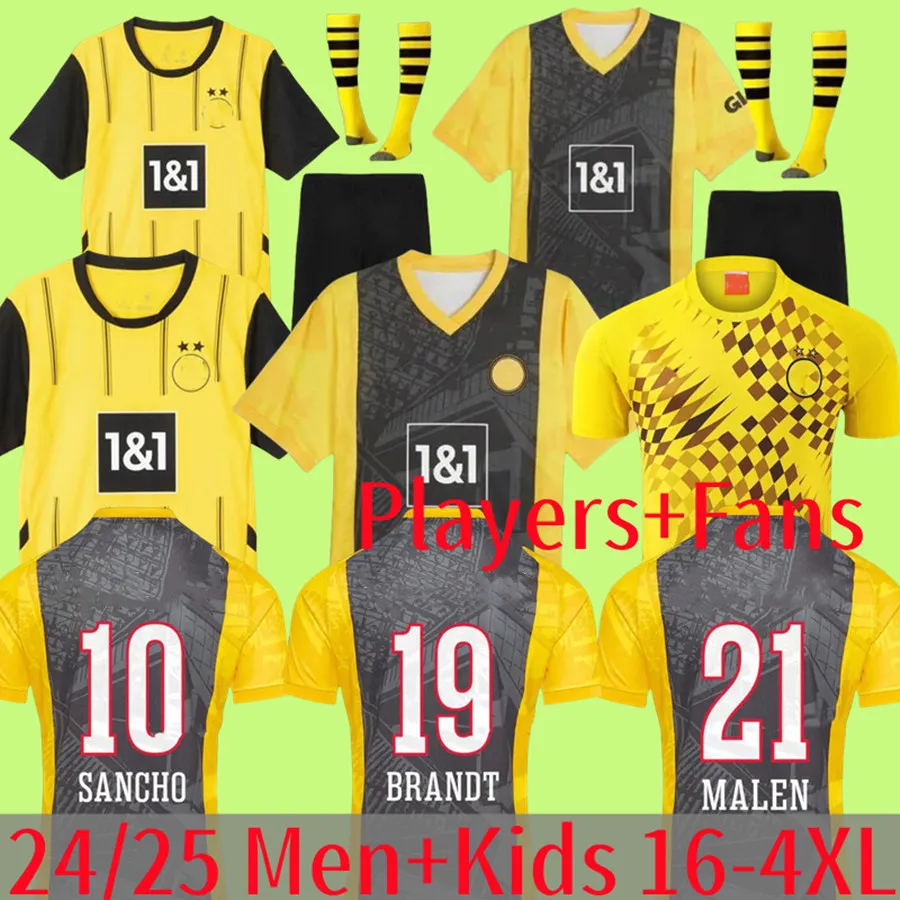 16-4xl 24/25 Reus Reyna Sancho Football Jersey Dortmond Kamara Hummels Adeyemi Brand Jersey Hazard Ryerson Bynoe Gittens Edizione commemorativa maglia da calcio maschile