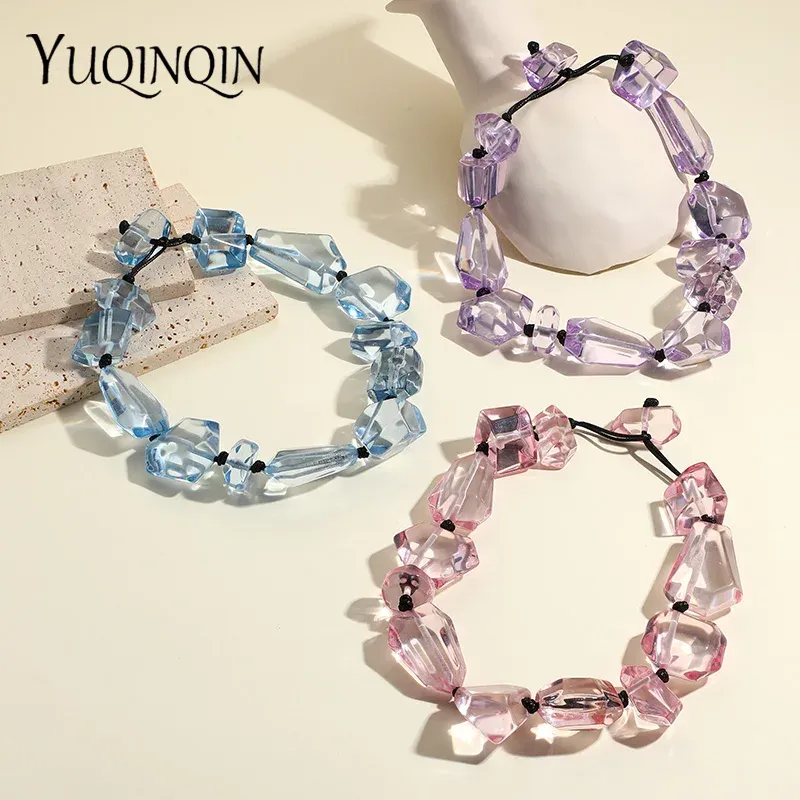 Halsketten niedliche Süßwarenkolben transparente Harzperlen Halsketten für Frauen Perlen Kette Halskette für Mädchen Mode Schmuckparty Geschenk