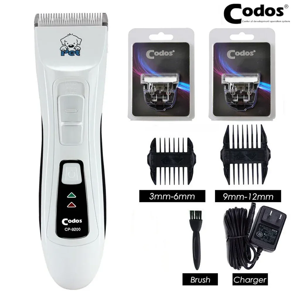 Clippers Professional Codos CP9200 Pet Trimmer laddningsbar hundhår Clipper Electric Dog Grooming Haircut for Dogs Cat Shaver Machine
