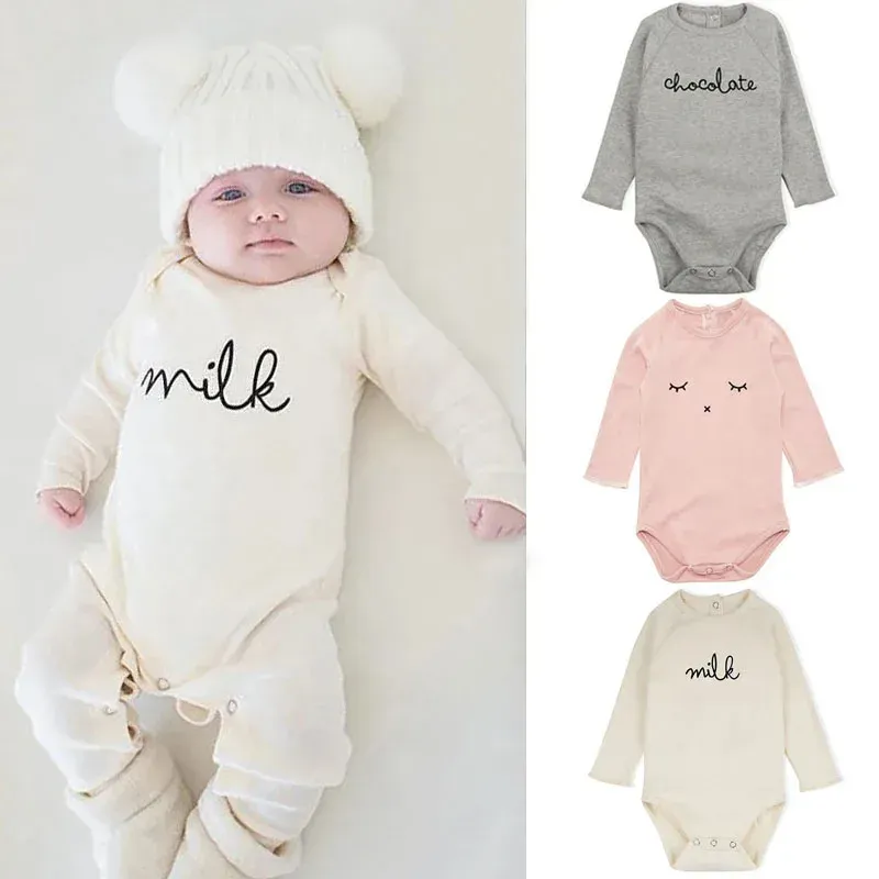 One-Pieces Newborn Baby Rompers Long Sleeve Organic Cotton Brand Infant Boys Girls Floral Print Onesie Spring Autumn Newborn Baby Clothes