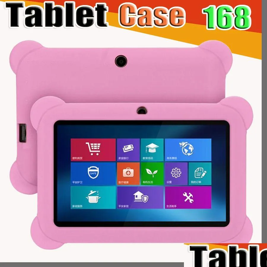 Tablet Pc Cases & Bags 168 Anti Dust Kids Child Soft Sile Rubber Gel Case Er For 7 Inch Q88 Q8 A33 A23 Android Mid Drop Delivery Compu Dhuxu