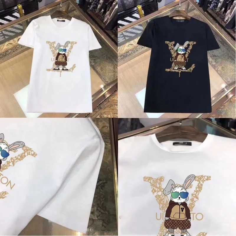 サマーメンズデザイナーTシャツカジュアルマンレット付きレタープリント半袖