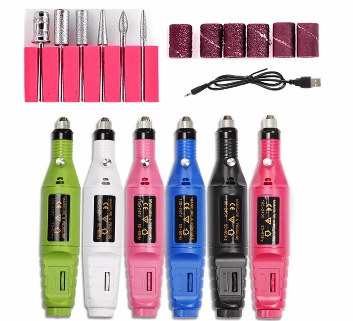 Professional Electric Nail Drill Manicure Polerings Tool Set 20000 rpm Nail File Ceramic Nail Drill5194313