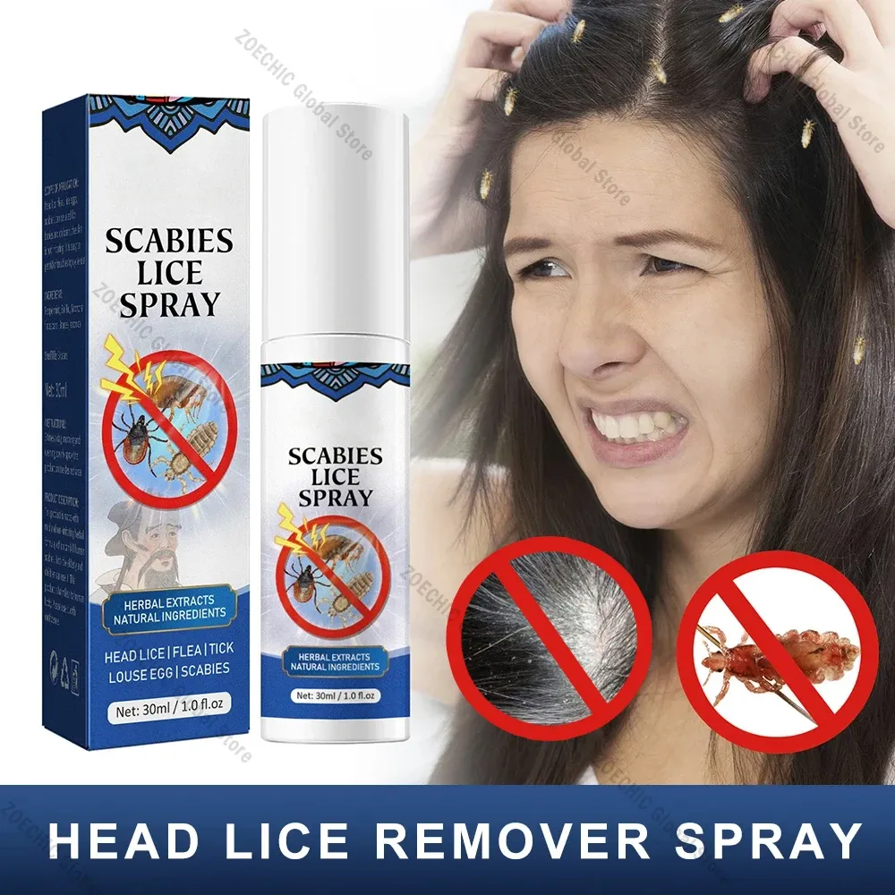 Treatments 30ml Head Lice Removal Spray Children Adults Preventative Removal For Lice Eggs Nits Promotes LiceFree Hair Get Rid Of Fleas