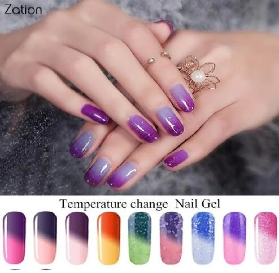 20PCLOlot Chameleon Gel Temperaturę Kolory Zmiana żel paznokci Polska dekoracja Manicure Dekoracja Półpółka lakieru do żelu termopolowego9764080