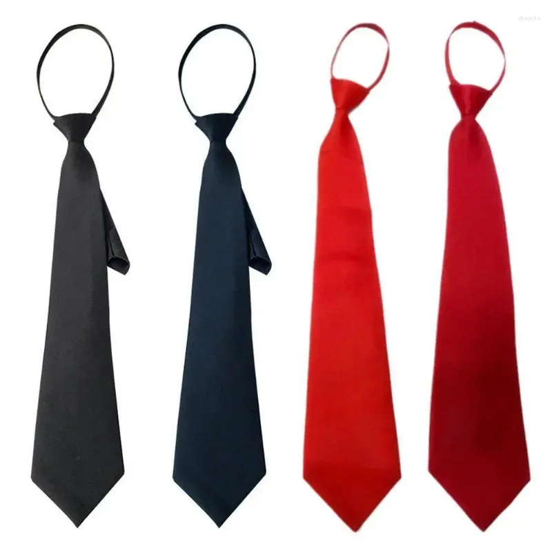 Papillini 2 pezzi semplici unisex solido unisex da uomo stretto cravatta cravatta con cerniera clip skinny all-match su slim for women