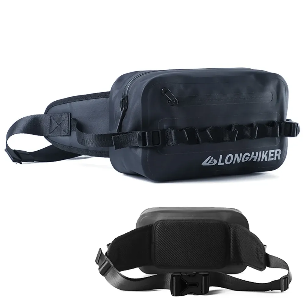 Accessories 2l 4l Full Waterproof Fishing Waist Bag Big Capacity Outdoor Casual Unisex Black Sport Bag Fishing Tackle