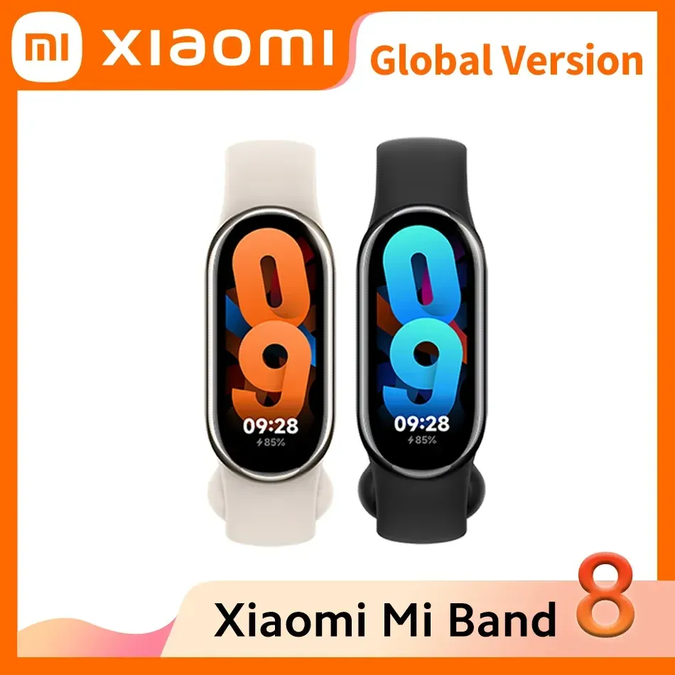 Wristbands Global Version Xiaomi Mi Band 8 Heart Rate Blood Oxygen Monitoring 1.62" AMOLED Touch Display 150+ Fitness Modes 190mAh Battery