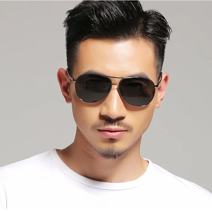 Luxury Metal Photochromic Sunglasses Men Women Fashion Polarized Sun Glasses Stylish Chameleon Anti-glare Driving Shades UV400