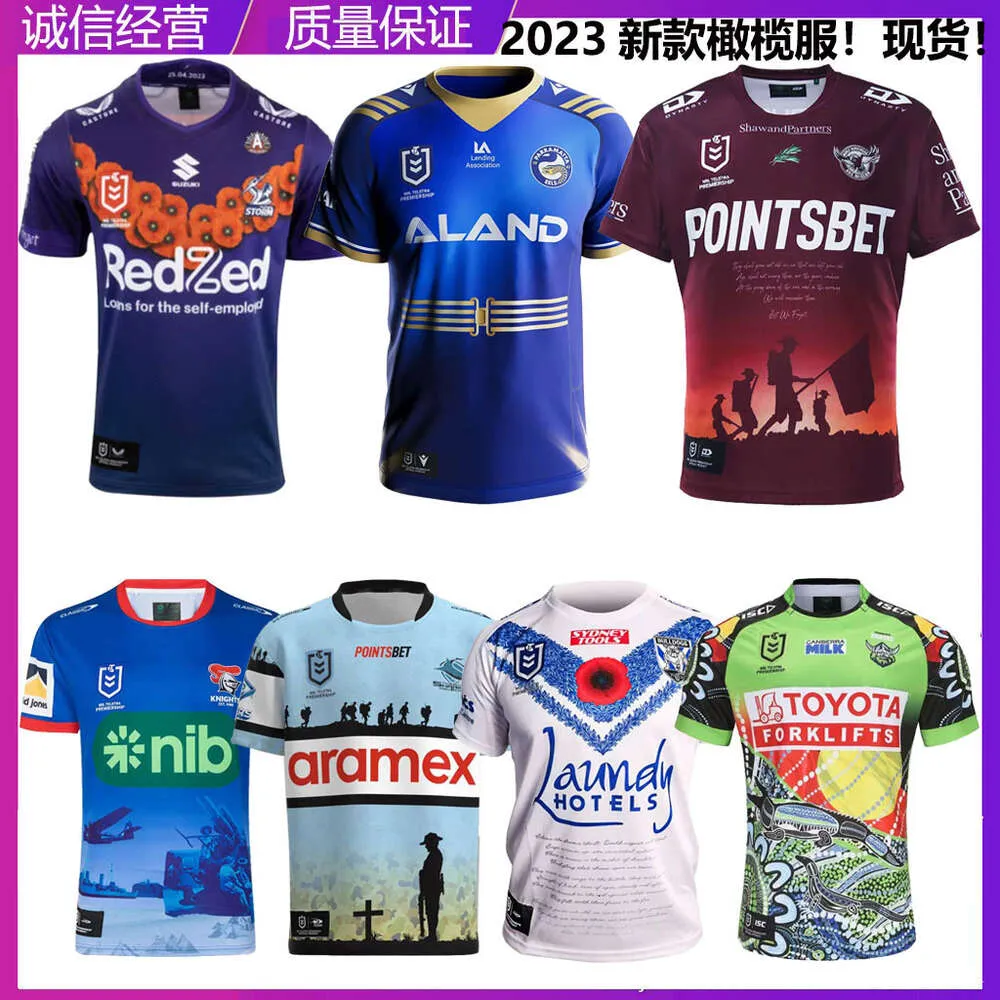 Jersey nrl Shark MEARU SEA EARD AARDE RAIDER HOOFD DOG Melbourne Legion korte mouw rugby met korte mouwen