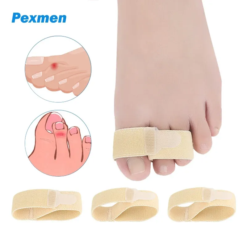 Behandling Pexmen 1/2/5/10st Hammer Toe Rättare Wraps Toe Slints Bandage för att korrigera krokiga överlappande tår Separator
