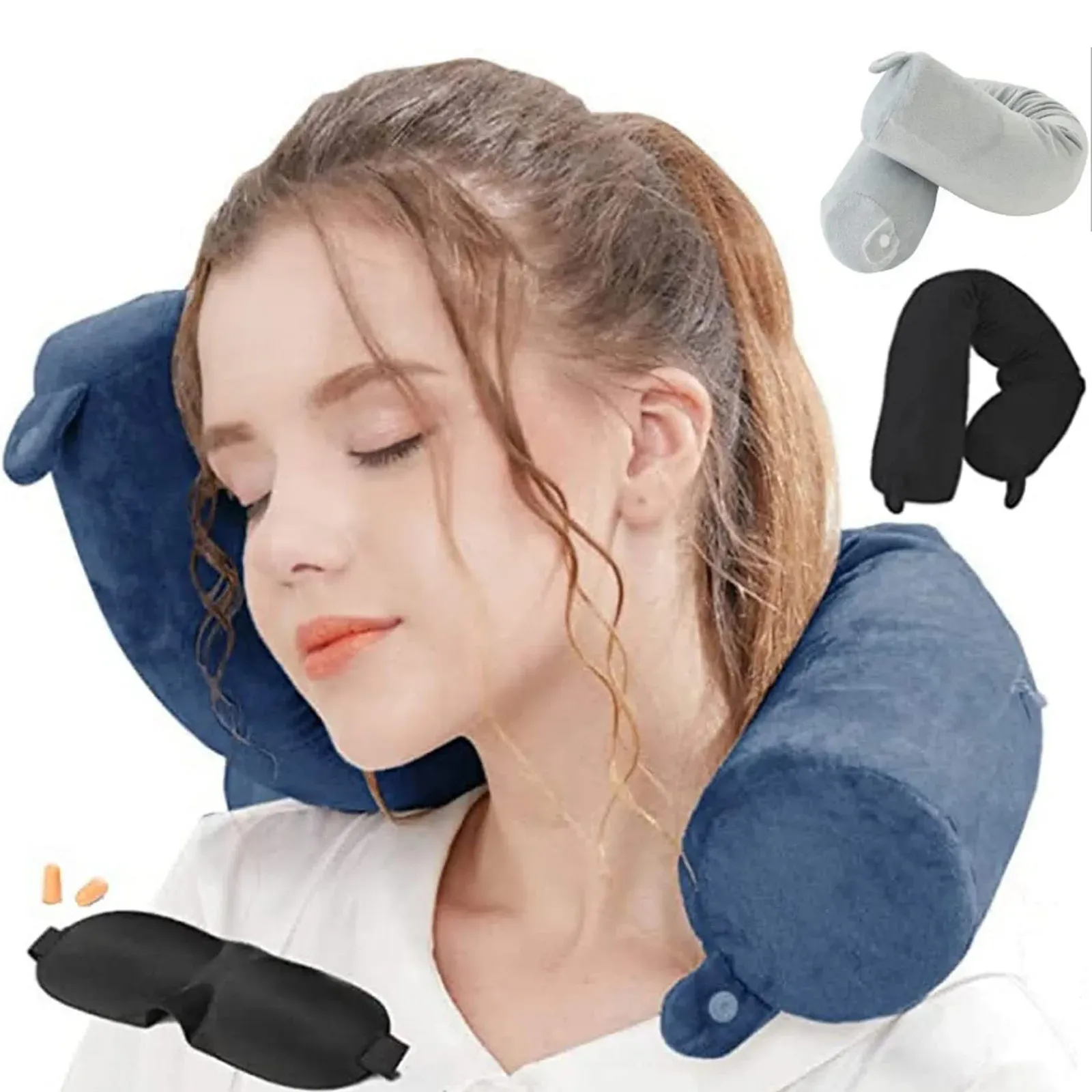 Massager Twist Memory Foam reiskussen voor nek zachte reiskussenmassage slaaphals kussen cervicaal voor autokantoor slaaphulp