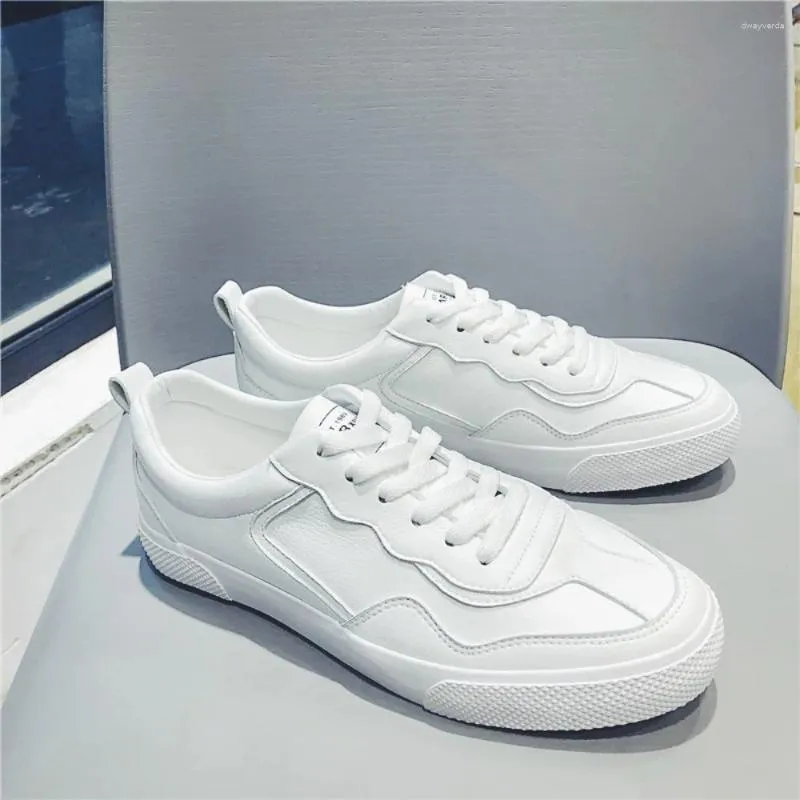 Casual Shoes Mens Korean Edition Men's Little White Spring/Autumn Super Fiber Leather Board Student Sneakers