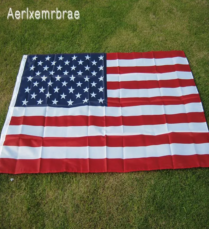 aerxemrbrae flag150x90cm ABD bayrağı yüksek kaliteli çift taraflı baskılı polyester amerikal bayrağı gromets usa flag2537348