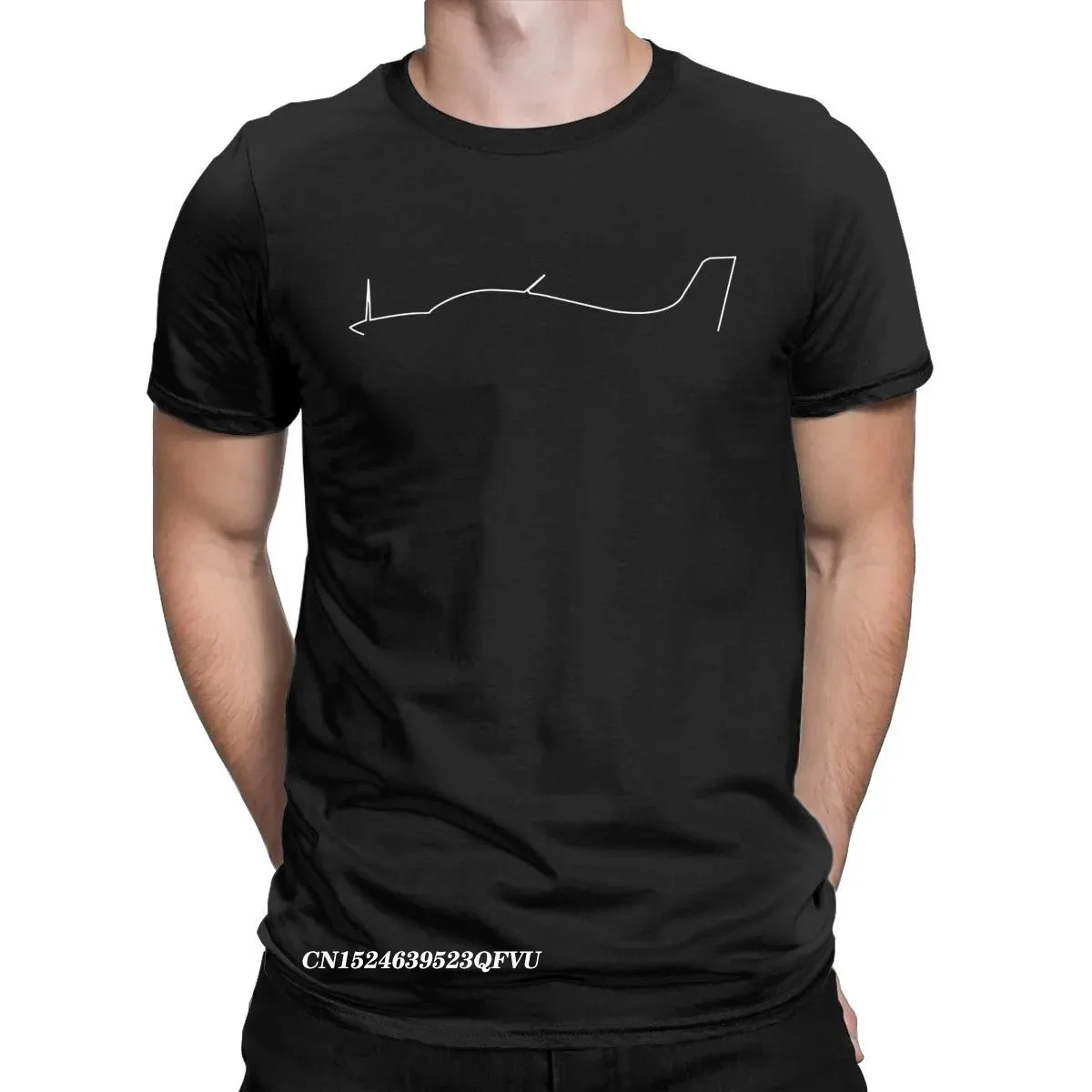 Crazy Airplane Cirrus Tshirts de contour minimaliste pour hommes Tshirt de coton premium