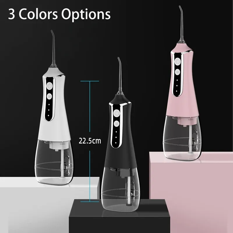 Irrigateurs dentaire oral irrigator water filet de dents de dents pick-bouth Machine à laver à la bouche 5 buses 3 modes USB rechargeable