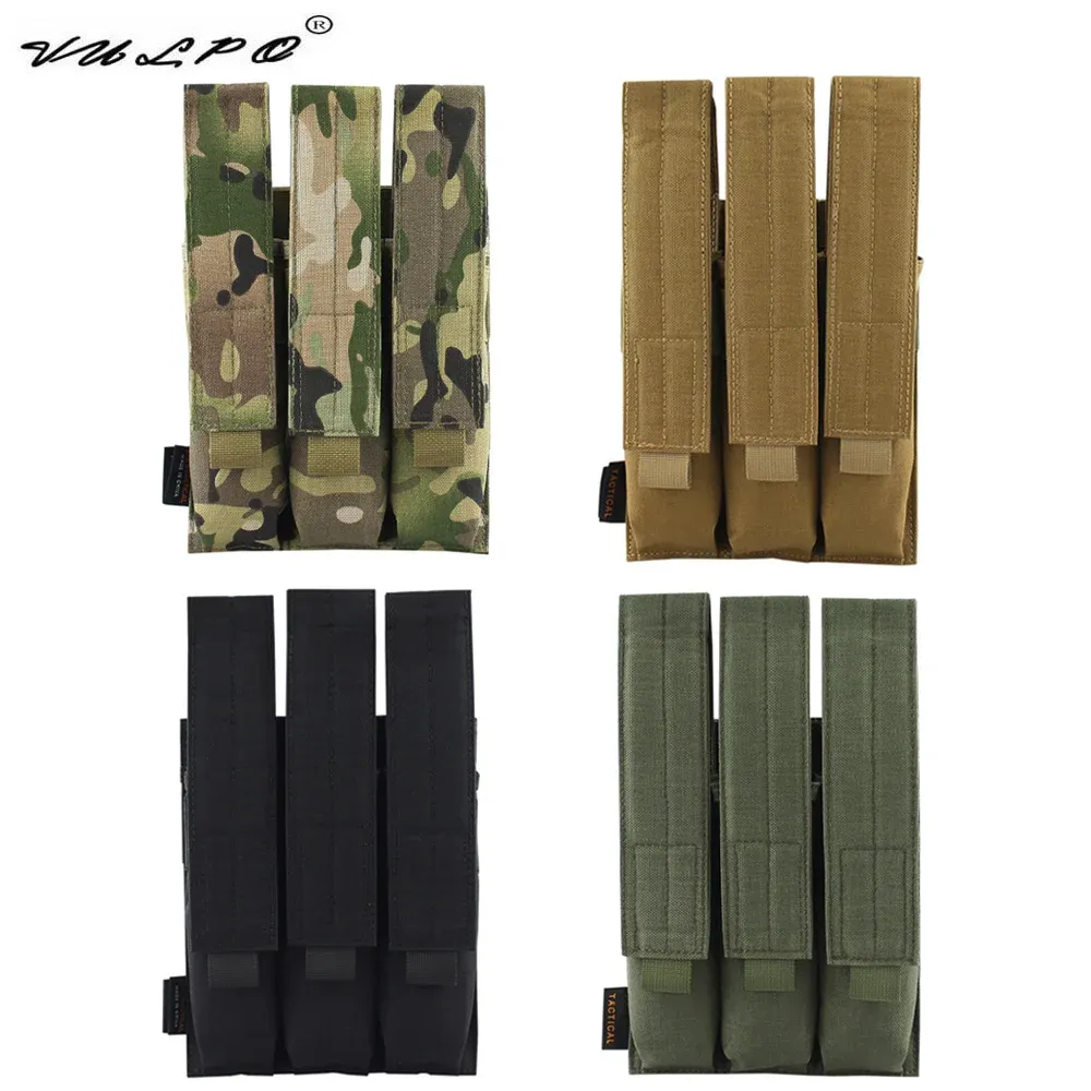 Holsters Vulpo Tactical Tactical Triple Magazine Caricatore Modulare MOLLE Triple Mag Pouch Carrier per MP5 MP7 Kriss Hunting Airso Soft