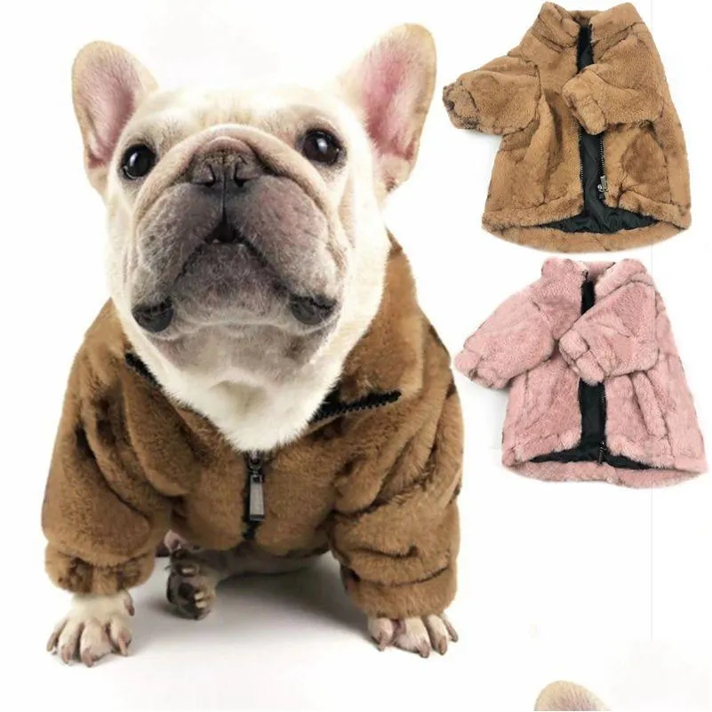Vêtements pour chiens veste chaude designer animaux de compagnie de sublimation douce sublimation imprimée vieille fleur manteaux d'hiver pour petits chiens français bldog crème x ot0gi