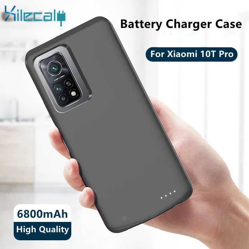 Случаи xilecaly 6800mah Power Bank Bank Case для Xiaomi Redmi K30S Antock Presect Power Case для xiaomi Mi 10t Pro Back