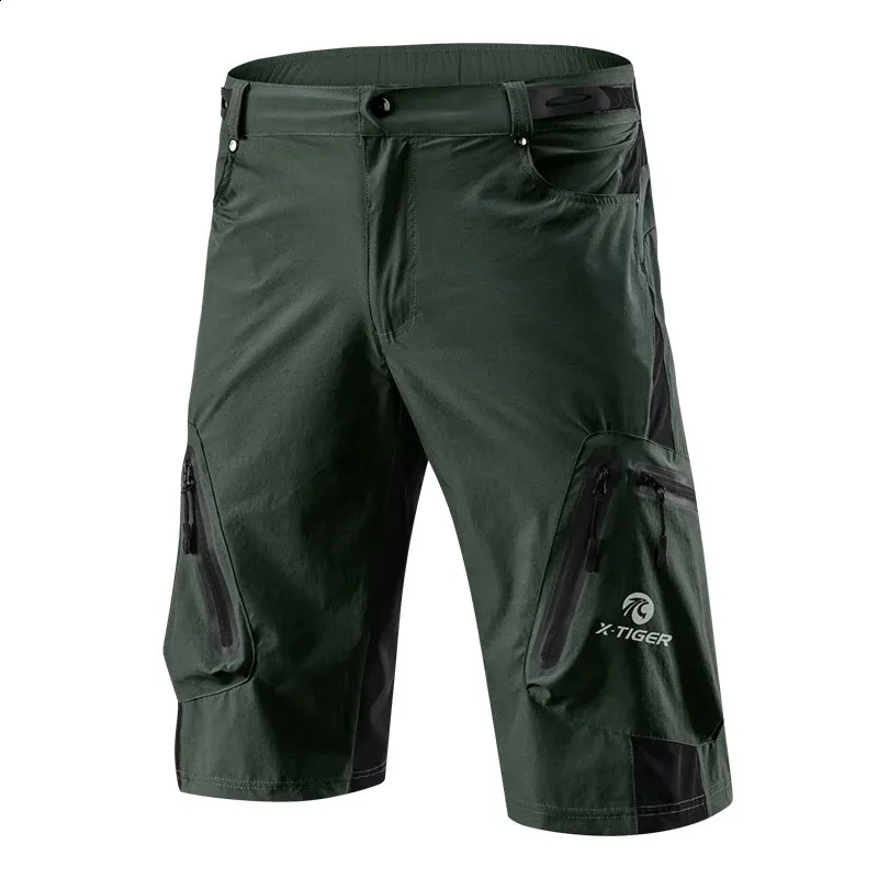 Shorts de cyclisme X-Tiger Mens avec pavé en gel 5D Cyclage des sous-vêtements de montagne Shorts en bas de vélo en plein air Shorts 240417