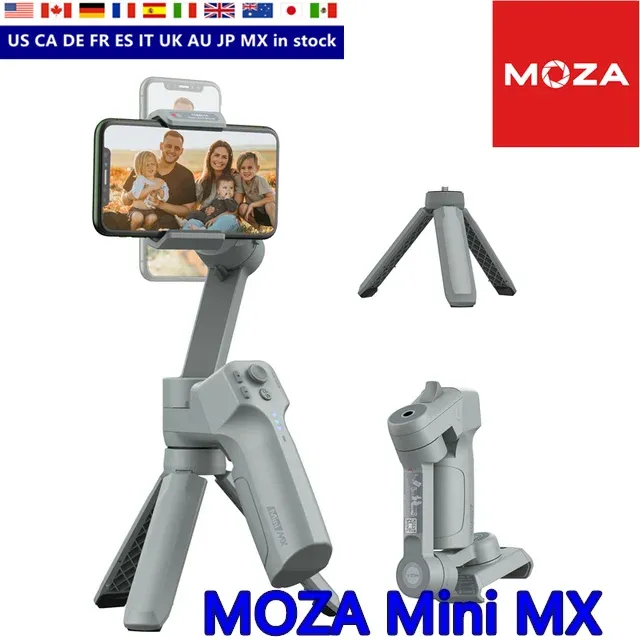 Gimbal Moza Mini MX 3Axis Akıllı Telefon İPhone Samsung Huawei Xiaomi için Selfie Stick