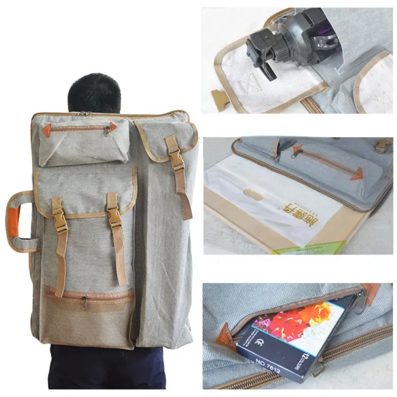 Bags Canvas Backpack 4K Multifunctional Drawing Pad Bag Storage Tools Art Students Outdoor Painting Sketch Bag Portable Art Supplies
