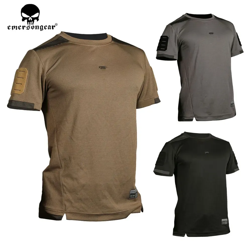 Lager Emersongear Mens Tactical Ump Frogmen Tshirt Kort ärm Snabbt torr gym Skjorta Militär kamouflage camping Vandring sporttröjor