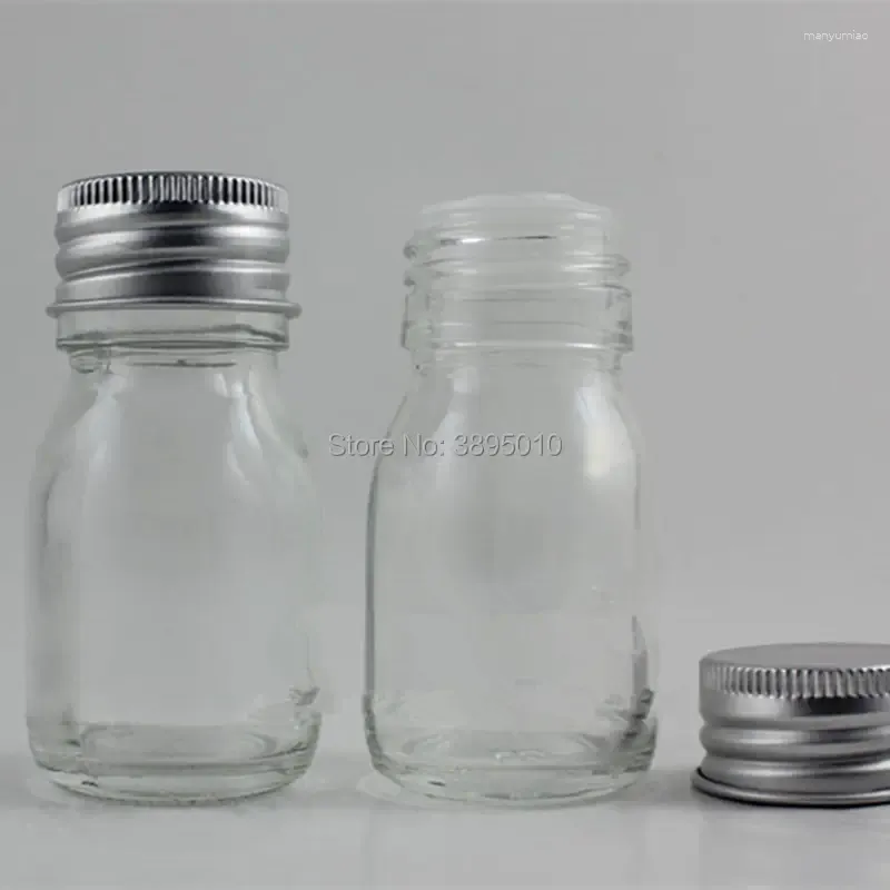 Bottiglie di stoccaggio 30G 1 once vetro trasparente crema per il viso campione estetico vuoto da 30 ml di emulsione da emulsione riempibile F661