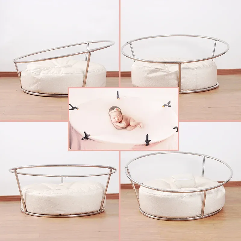 Frames Newborn Photography Props Sac de haricot Posing Cadre Cadre d'arrière-plan Bebe Poser Baby Bean Bag Tool Photo Fotografia Accessoires