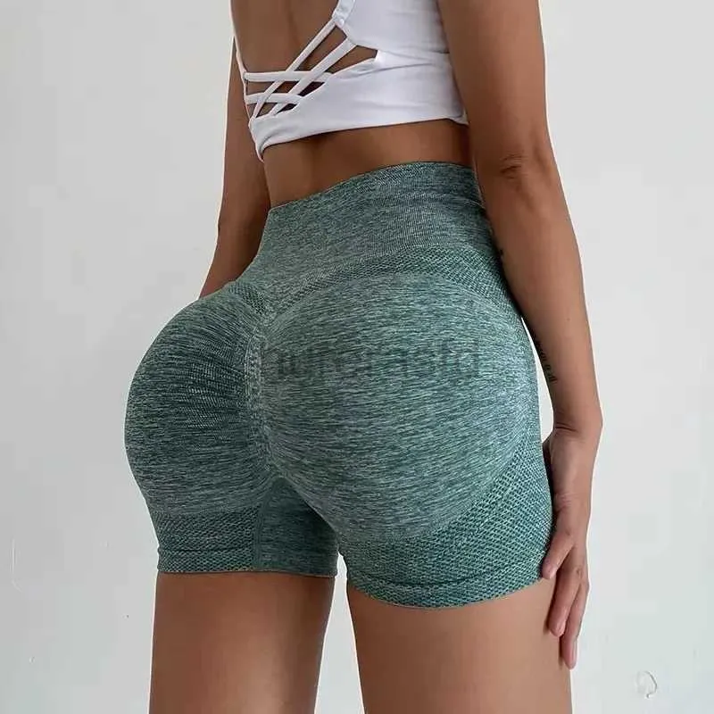 Ensembles actifs Booty sexy push up Sport Yoga Shorts Femmes Spandex sans couture Spandex Cycling Croit de fitness Leggings High Taist Femme Gym Shorts 240424