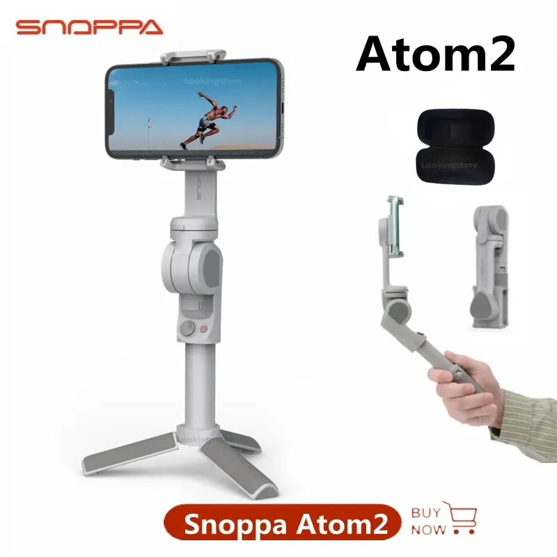 Gimbal Snoppa Atom 2 Atom2 3Axis Handheld Smartfon stabilizator Gimbal z torbą do przechowywania na iPhone'a Huawei Samsung Xiaomi