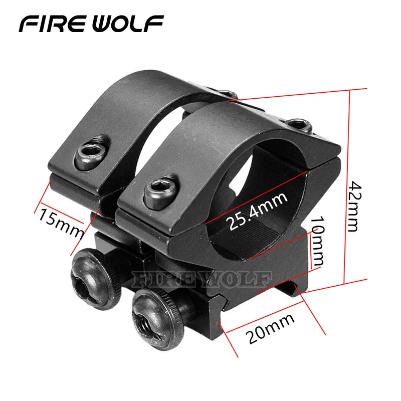 Accessories FIRE WOLF Tactical Low Profile 25.4mm Rifle Scope Rings 20mm Weaver/picatinny Rail Mount Marui Gun Sa 58