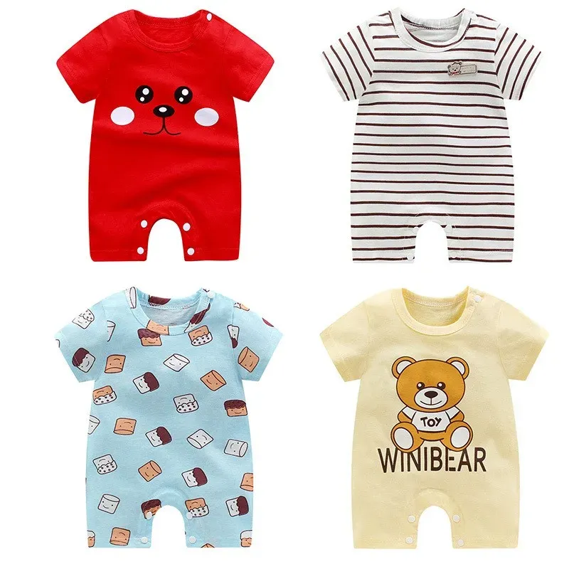 Één-stuks zomer katoenen babymeisje romper nieuw geboren baby kostuum baby onesie grappige babykleding 3 6 12 24 maanden baby jumpsuit