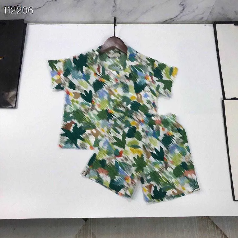 Brand Kids Designer Clothes Summer Short Shubito Shirt Shirt Set per tracce per bambini Taglia 90-150 cm Shirt in stile vacanza e pantaloncini 24 april