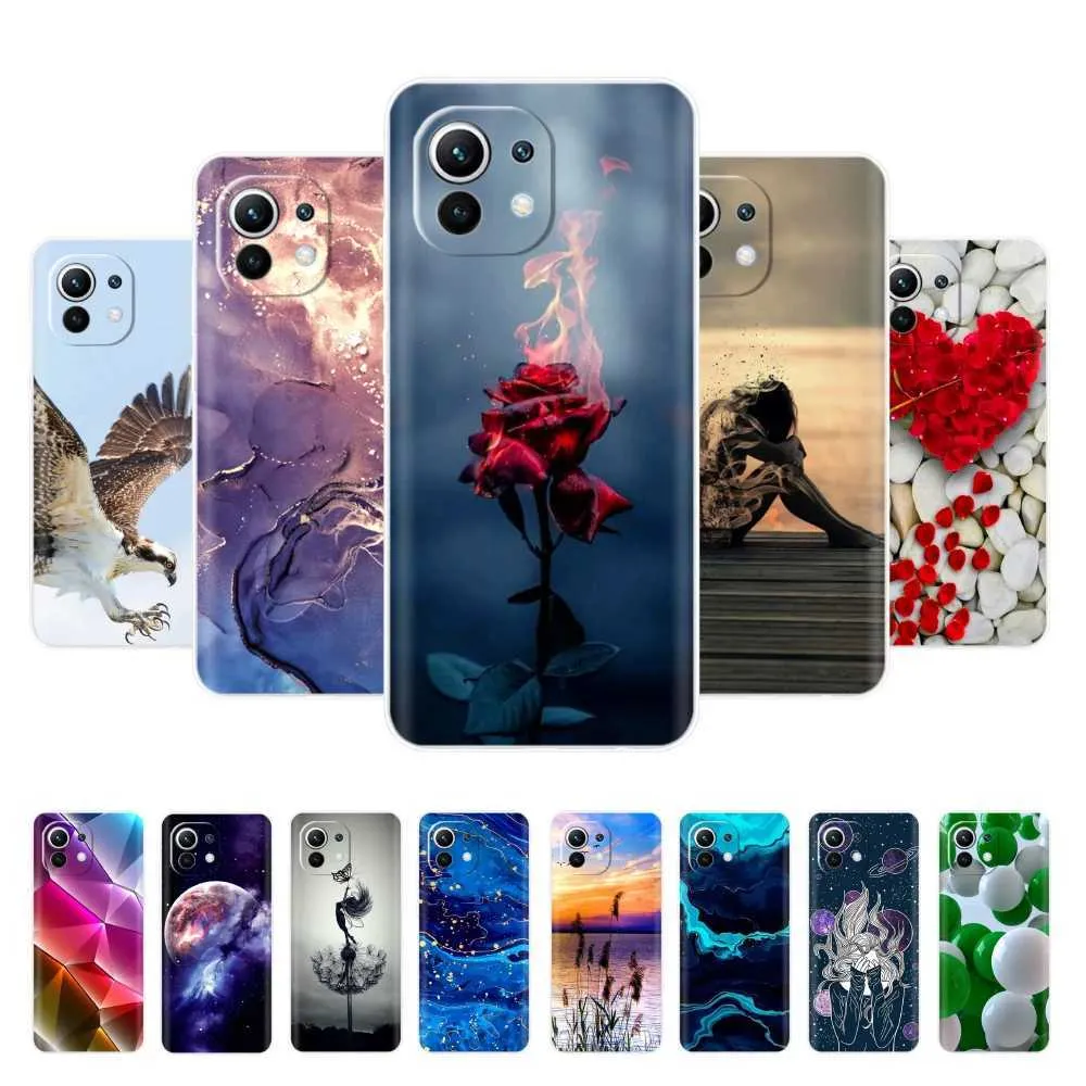 Mobiltelefonhüllen für Mi Mi 11 Lite Case 11lite NE Silicon TPU Clear Soft Phone Codes für Mi 11 Lite NE 5G Deckung MI11 MI 11 Lite Fundas 240423