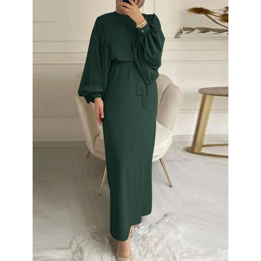 Autumn Moroccan Abaya Kaftan Dress with Sleeves - Ethnic Maxi Dress for Casual Evening Wear, Turkey Islam Long Robe Femme for Women