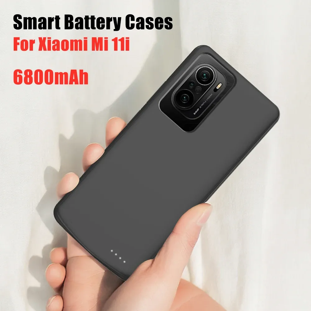 Cas Zkfys Slim Battery Charger Cas pour xiaomi mi 11i Batterie Cas 6800mAh Case de charge de banque d'alimentation pour xiaomi 11i Powerbank Cover