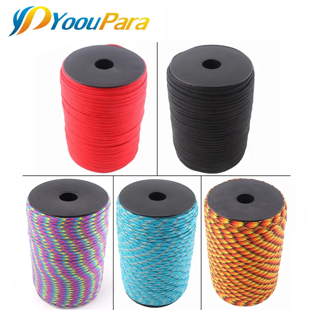 Paracord 252 цвета 100 м/катушка Paracord 550 7 Strand 4 -миллиметровый веревый шнур