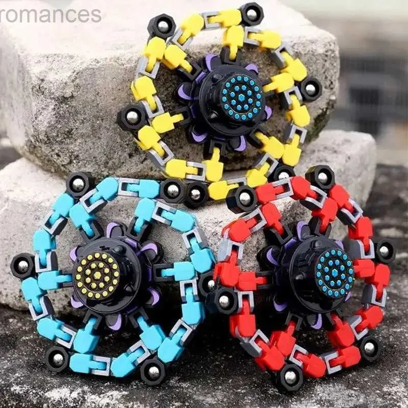 Dekompresyon Oyuncak Yeni Deforme Fidget Spinner Zincir Oyuncaklar Çocuklar İçin Antistress El Dinner Havalandırma Oyuncakları Yetişkin Stres Tahliyesi Duyusal Girro Hediye D240425