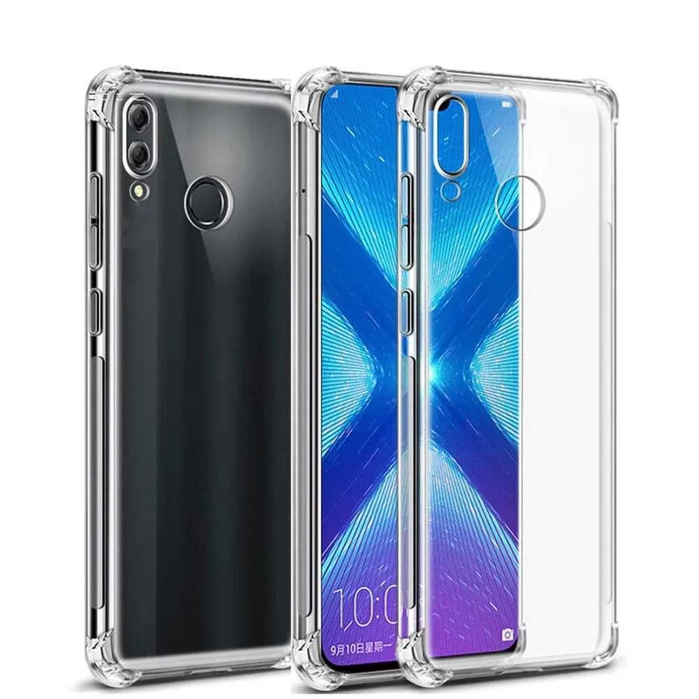 Os estojos de telefone celular cobrem o estojo de luxo para Huawei P Smart Z Plus 2019 2018 Bumper Celular Acessórios de telefones equipados com saco de silicone, à prova de choque 240423