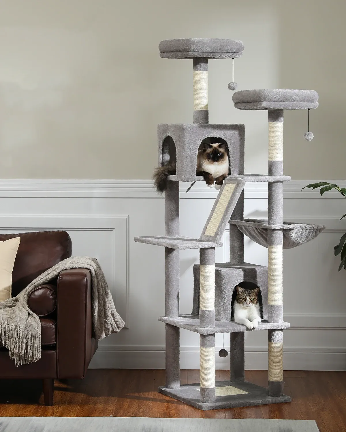 Scratchers MultiLevel Cat Tree Cat Condo Scratching post for Kitten Furniture Large Cat Tower Cat Scrapers Cat Accessories Pet Cat Toys