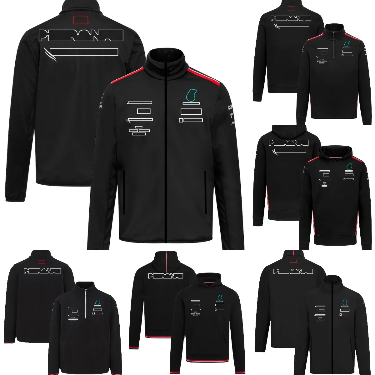 F1 RACING SUIS HOODIE Formule 1 2022 2023 Équipe de saison Malf Zip Jacket Sweet Sweet Spring Automne Automne à sweat à sweat surdimensionné décontracté pour hommes